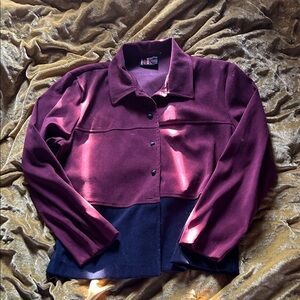 Women's Burgundy and Navy Jacket